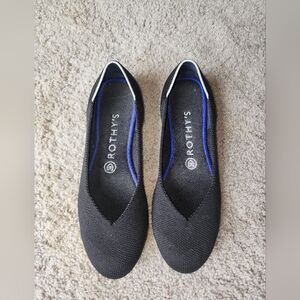 Rothy's Black and Blue Loafers